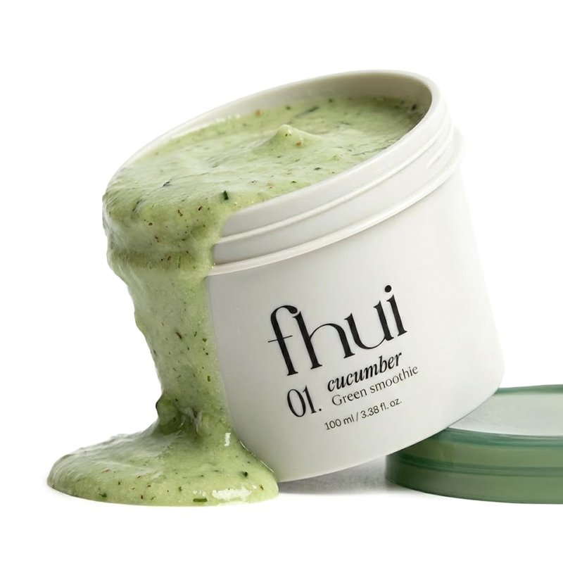 Cucumber Basil Face Mask - Cooling Korean Skincare for Redness Relief | Green Smoothie Mask with 3,500ppm Cucumber & 8 Types of Hyaluronic Acid