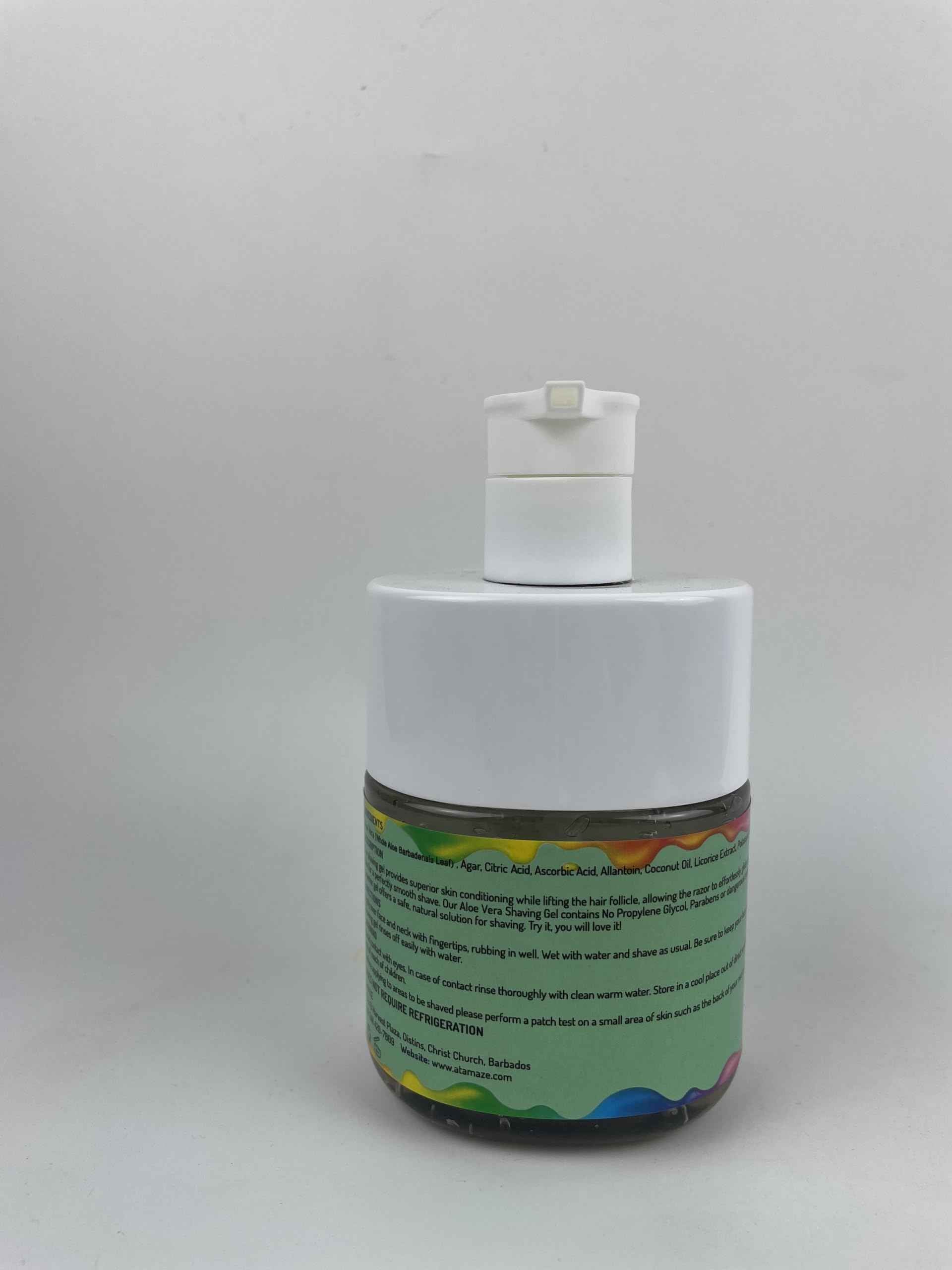 ATAMAZE Aloe Vera Shaving Gel, Natural, Moisturizing, Cool, Soothing Transparent Aloe Vera Gel, Gentle Lubricated Shaving, Helps Prevent shaving irritation, Reduces Shaving Time, Pleasant Mild Scent.