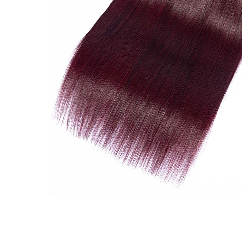 Burgundy Ombre Straight Human Hair Bundles - Soft Brazilian Remy Hair | 12, 14, 16 Inch 1B/99J
