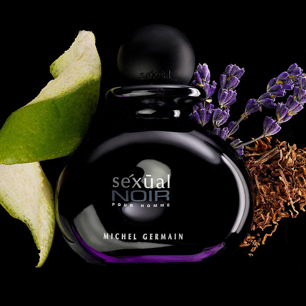 Michel Germain Sexual Noir Pour Homme Eau de Toilette Travel Spray, Top Notes of Italian Bergamot, Crisp Grapefruit, Cardamom, Mysterious Dark Natural Oils, 0.26 Fl Oz