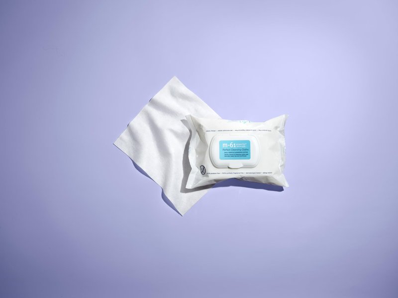 m-61 Perfect Cleansing Cloths | Ultra-Soft, Gentle Cleansing Cloths With Vitamin E, Lavender, Green Tea - 30 Cloths