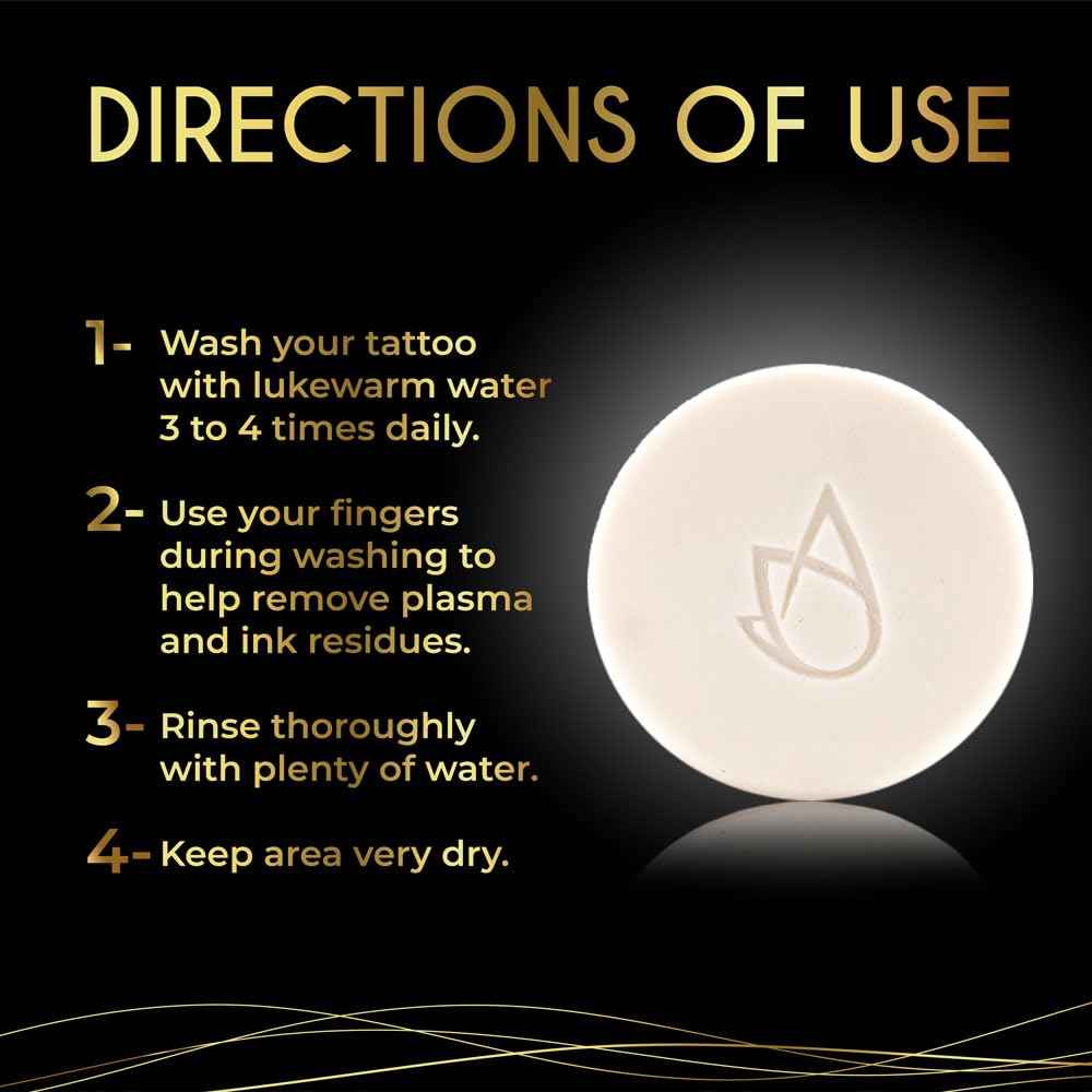 Angel Soap Allure Tattoo Aftercare - Organic Cleansing Soap Bar - Vegan Soap Bar for Tattoos, Piercings, and PMU, Neutral Soap with Aloe, Dragons Blood and Centella Asiatica (Pack of 2)