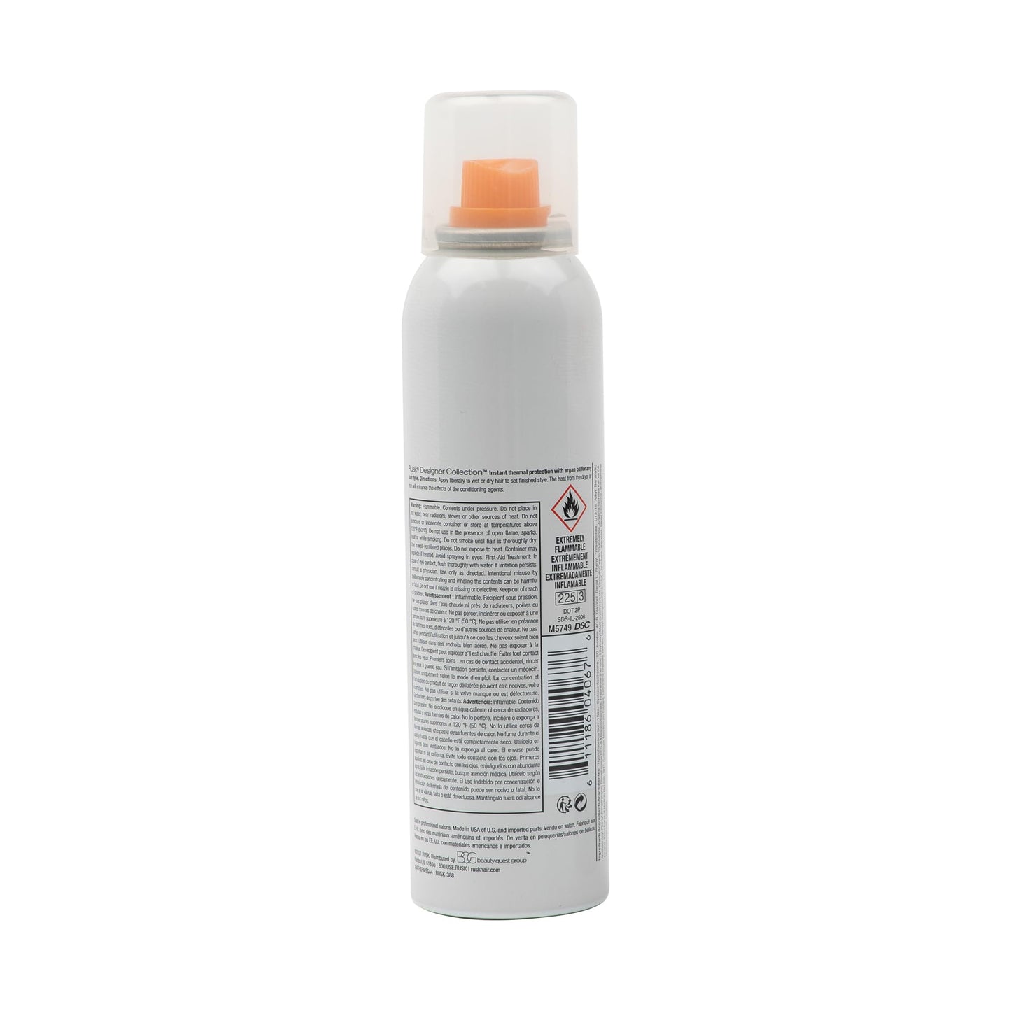 RUSK Thermal Shine Spray, Pure Argan Oil, Eliminates Frizz and Maintains Shine, Sleek and Smooth Hair, 4.4 oz