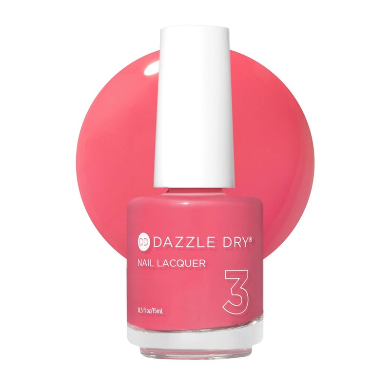 Dazzle Dry Nail Lacquer (Step 3) - Carnival Coral - A bright punchy coral. Full coverage cream. (0.5 fl oz)