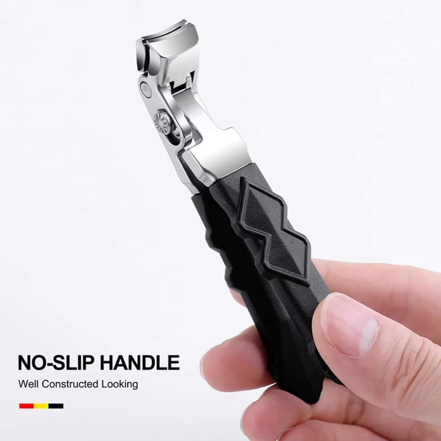 Long Handle Toenail Clipper for Seniors - Ergonomic Stainless Steel Design with Non-Slip Grip | Ideal for Thick Nails