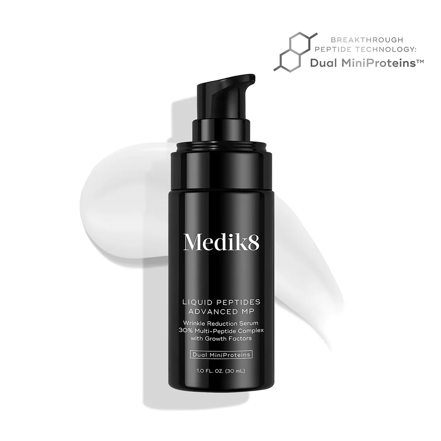 Medik8 Liquid Peptides Advanced MP - Peptide Serum - Face Serum for Wrinkle Reduction - Hydrating and Supports Collagen, Hyaluronic Acid - 1 oz.