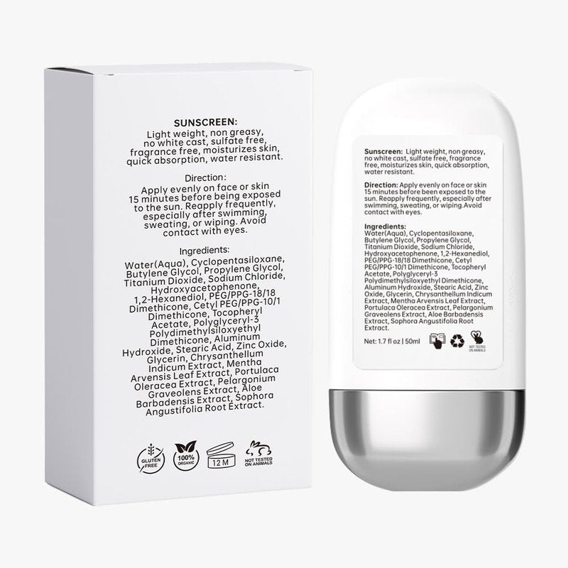 Geo Facial Sunscreen SPF 50+ | Water Resistant, Lightweight & Non-Greasy Formula for Sensitive Skin - 1.7 fl oz