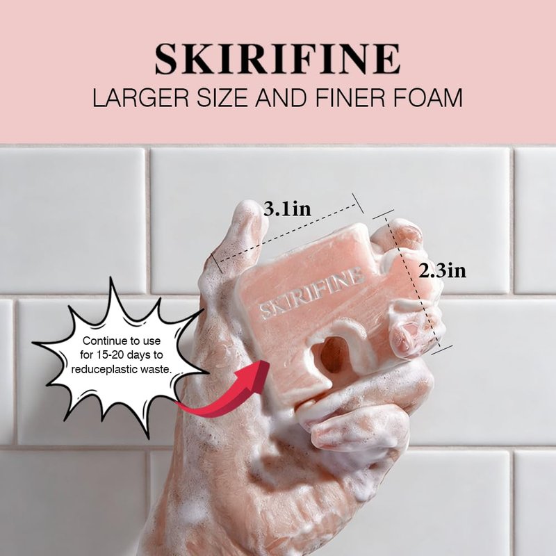 SKIRIFINE Puzzle-Shaped Grapefruit Solid Shampoo Bar - Energizing & Clarifying for Oily Hair - Invigorating Scent, Vegan & Zero-Waste (3.5oz)