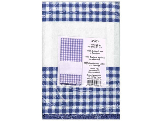 Design Works Crafts 18" x 28" Blue Gingham Towel, Multicolor