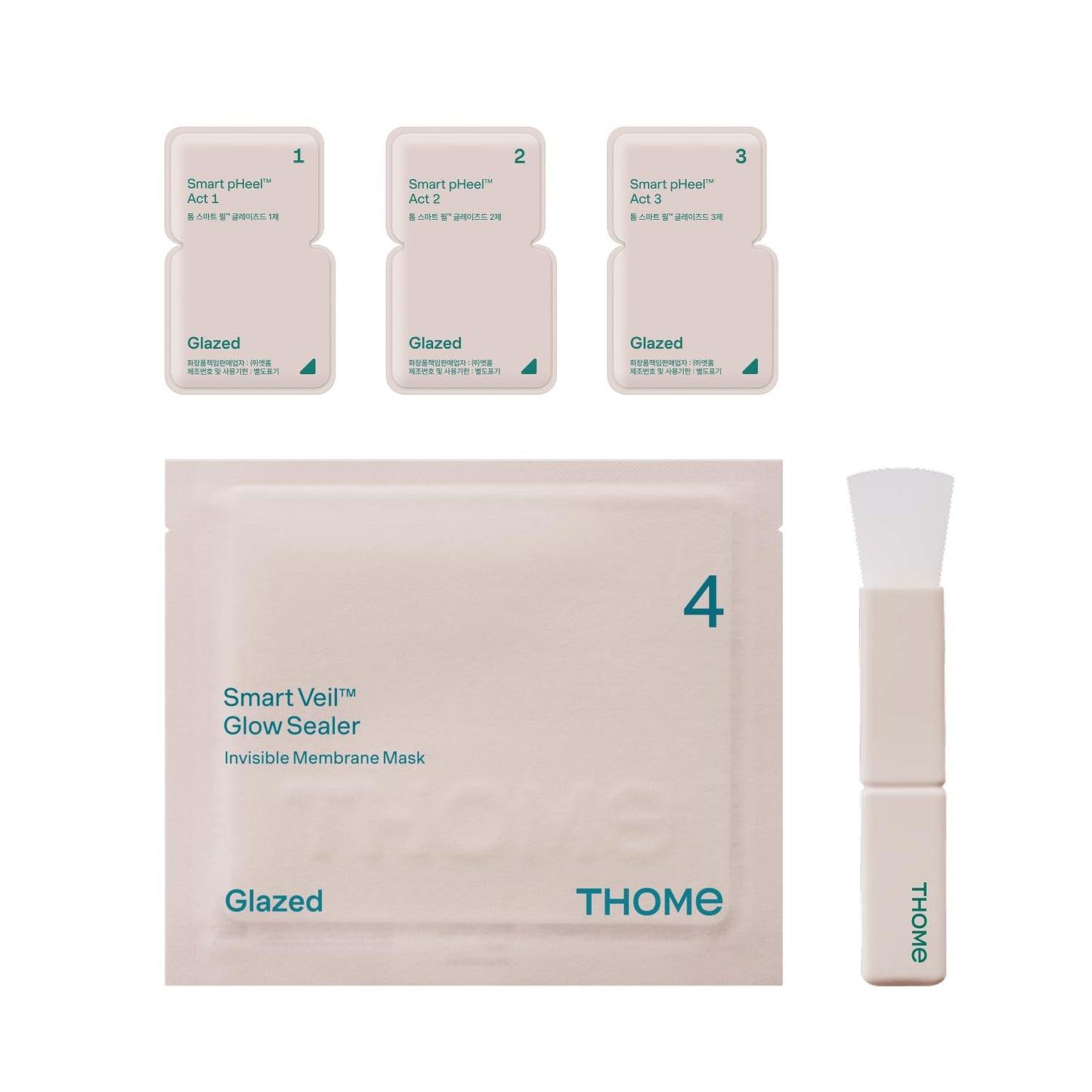 THOME G-Peel Program One Day Kit – Korean 4-Step Radiant Skincare Facial – Low Irritating & Gentle on Sensitive Skin – Korean Skin care (1 Set)