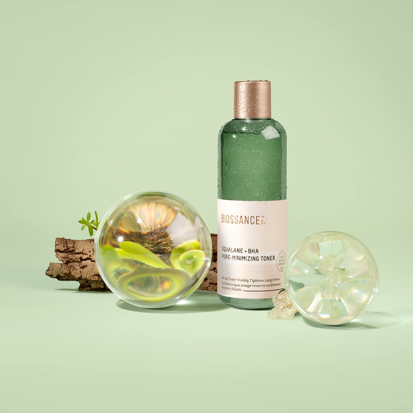 Biossance Squalane + 2% BHA Pore Minimizing Toner - Hydrating & Gentle Exfoliating Facial Toner for Smooth Skin - Reduces Pores & Moisturizes - Natural BHA & Squalane for Daily Use, 4 fl oz