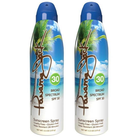Panama Jack Continuous Spray Sunscreen - SPF 30, Broad Spectrum UVA/UVB Protection, PABA, Paraben, Gluten & Cruelty Free, Water Resistant (80 Minutes), 5.5 OZ