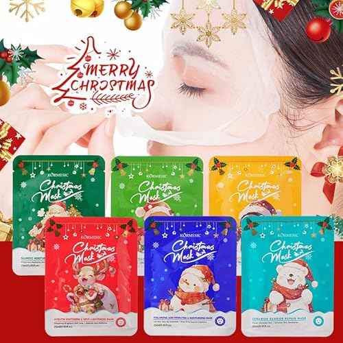 12PCS Christmas Facial Masks for Stocking Stuffers, Face Mask Set for Women Skincare, Hydrating Sheet Face Masks Skincare, Christmas Gifts for Women