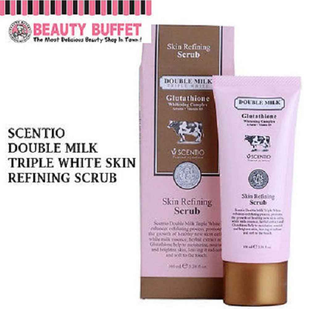 SCENTIO DOUBLE MILK TRIPLE SKIN REFINING SCRUB 100 ML.