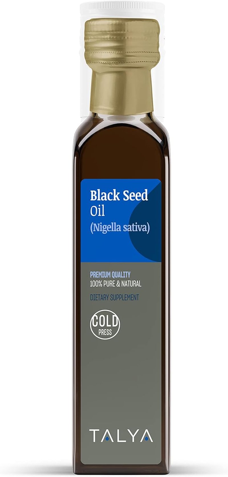 Black Seed Oil - Pure Cold Pressed Turkish Oil for Immune Support | 8.45 fl. oz (250 ml) - High Thymoquinone, Non-GMO