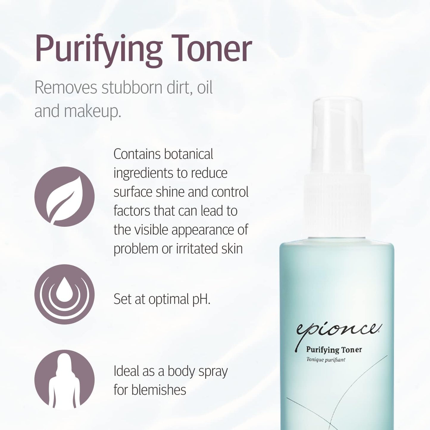 Epionce Purifying Toner – Acne & Blackhead Control Toner for Face & Body | Removes Dirt, Oil & Makeup | Willow Bark, Cucumber & Menthol | Dermatologist-Developed Skincare