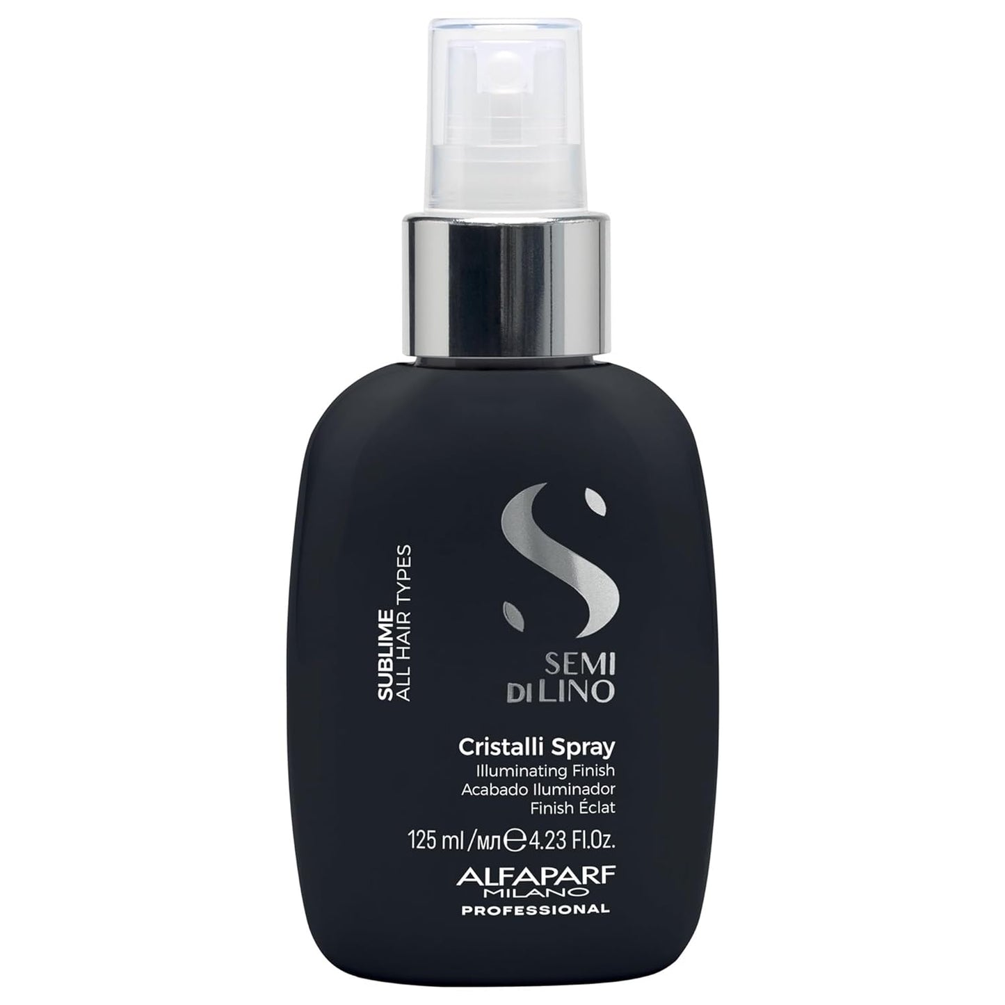ALFAPARF MILANO Semi di Lino Sublime Cristalli Smoothing Spray - Lightweight Hair Oil Serum for Gloss & Shine | 4.23 fl oz