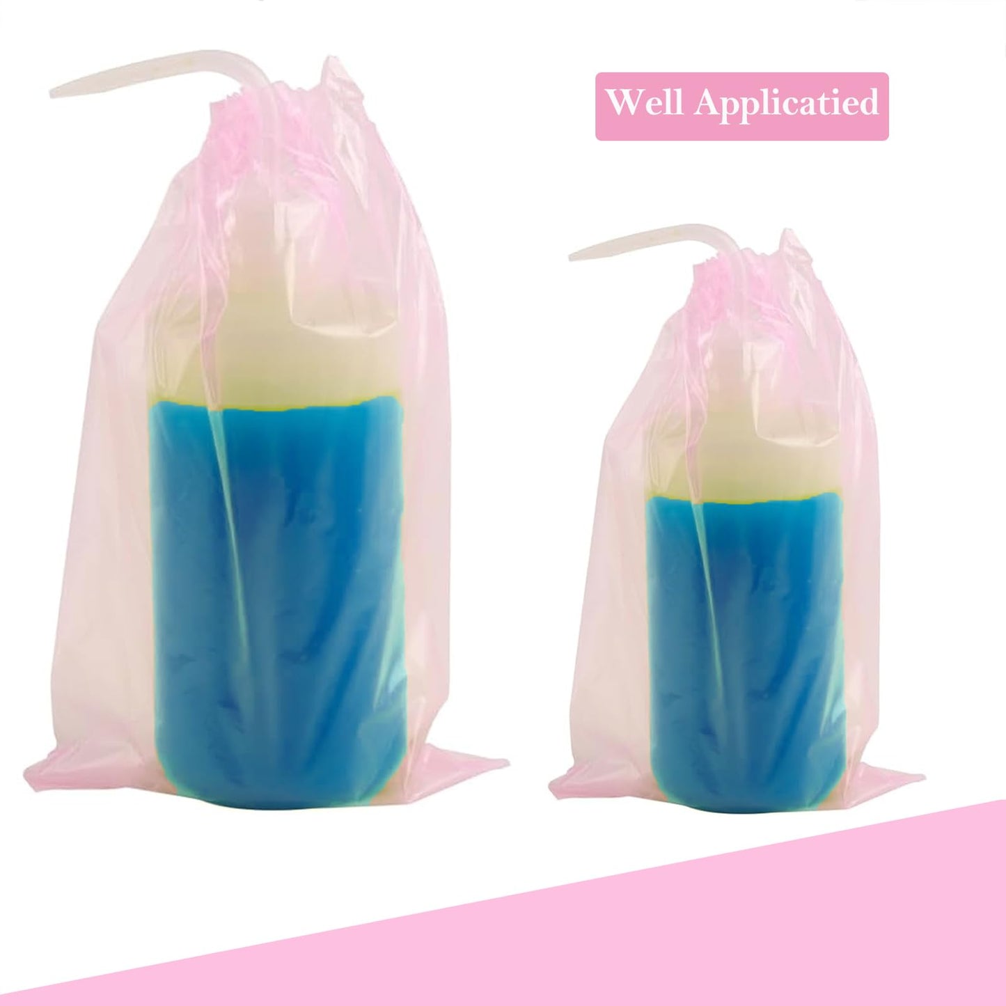 Bottle Bags Pink, Urknall 250pcs Squeeze Bottle Bags Pink Wash Bottle Covers Sleeves Disposable Tattoo Bottle Bags 6 X 10 Inch Squeeze Bottle Covers Barrier