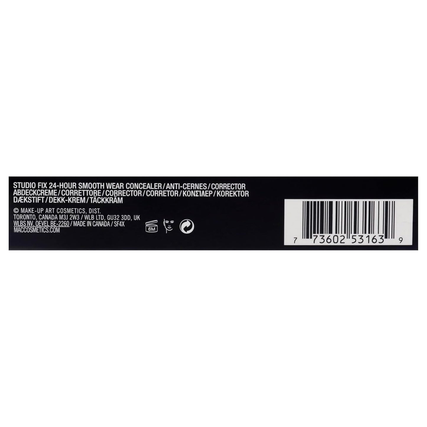 MAC Studio Fix 24-Hour Smooth Wear Concealer - Long-Lasting, Full Coverage | NC43, 0.24 oz