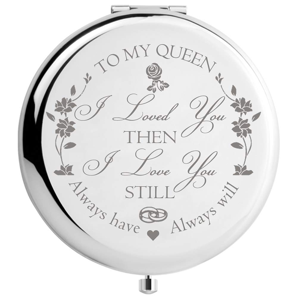 DIDADIC Wife Gifts from Husband Romantic, Women Gift Unique for Anniversary Birthday Valentines Day Christmas, Bride Gifts Engraved for Wedding Day (to My Queen)