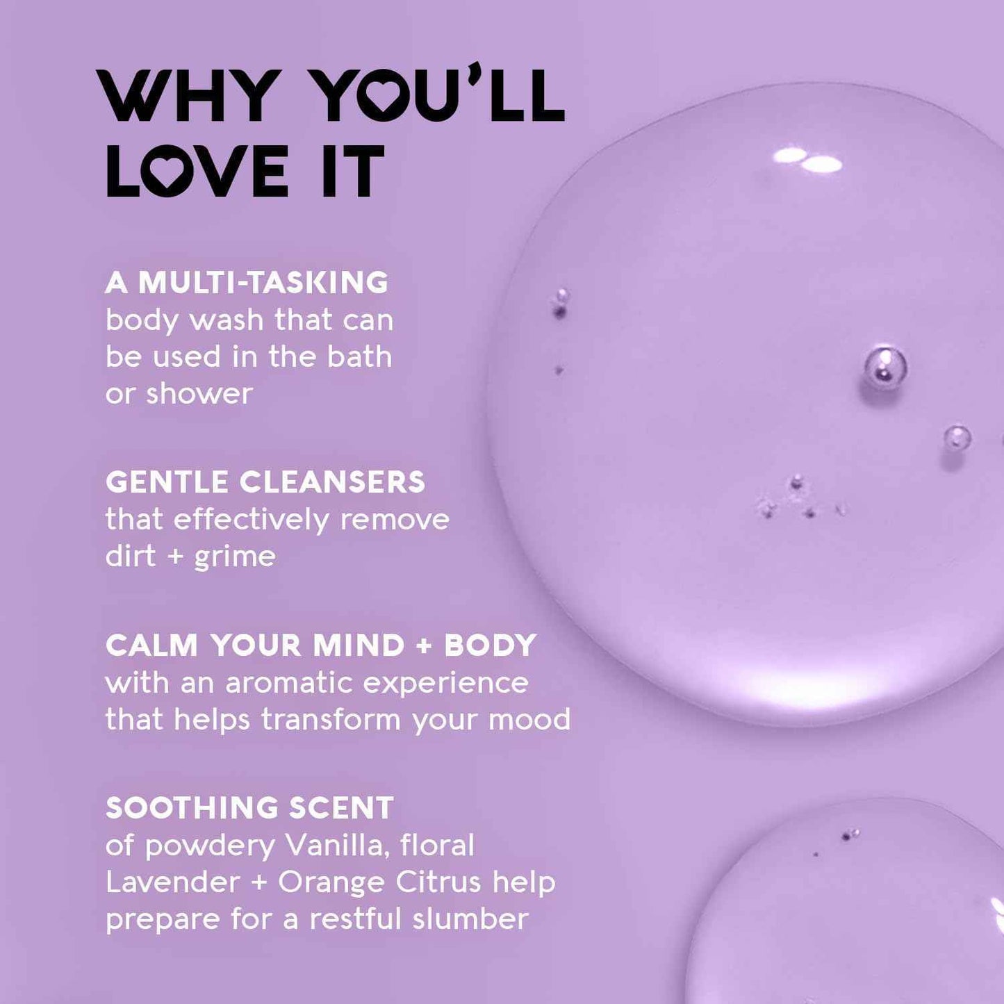 Nature's Beauty Lavender Chamomile Sleep Body Wash - Gentle Cleanser for All Skin Types - 16 Fl Oz