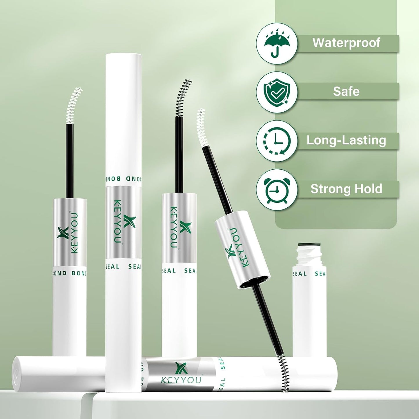 Lash Bond and Seal - Waterproof DIY Lash Extension Glue | Strong, Gentle, Latex-Free, 10ML (Black)