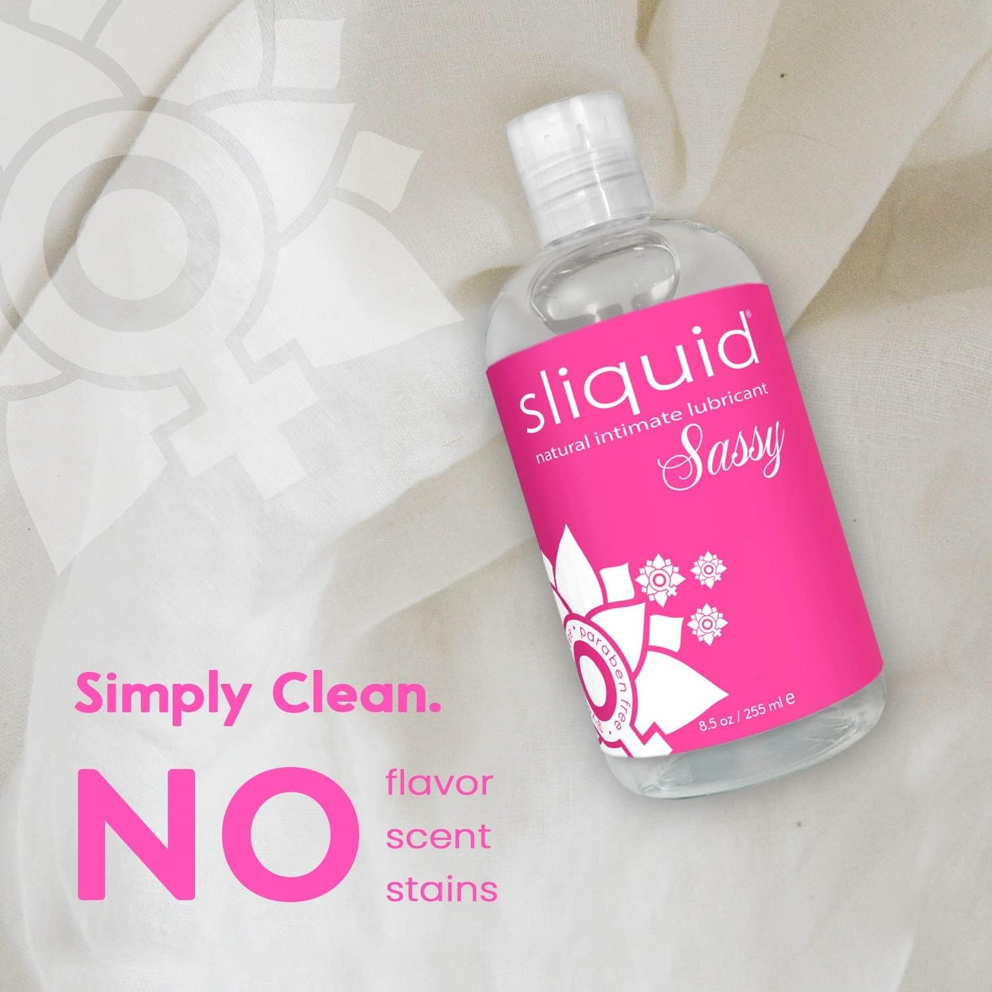 Sliquid Sassy Water-Based Lube - Thick, Long-Lasting Gel, Natural Lube for Women/Men/Couples, Unscented, 8.5 Fl Oz (2 Pack)