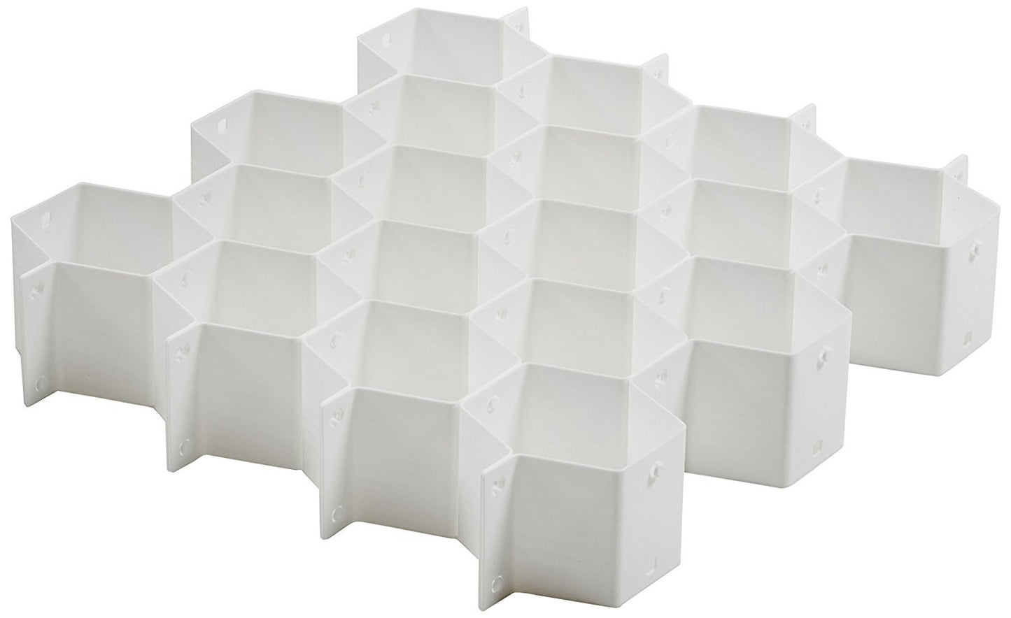 Whitmor Honeycomb Drawer Organizer - White - Set of 3