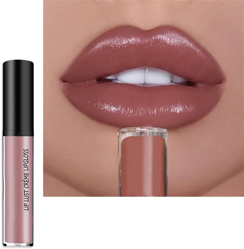 12 Color Cream Lip Gloss, Upgrade Long-Lasting Moisturizing Velvet Lip Lipstick, Waterproof, Non-Fading, Hydrating Lip Tint Natural Jelly Lipstick for Cristmas Party (1#, 1.3 Fl Oz)