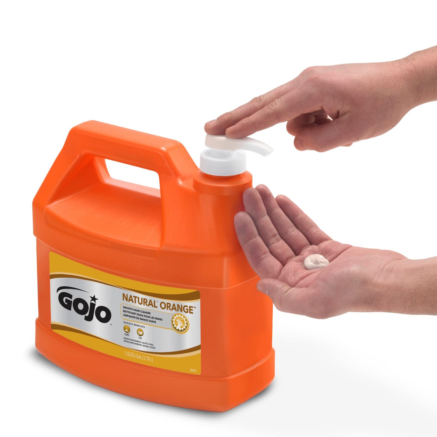 GOJO Natural Orange Liquid Hand Soap, Orange Citrus Scent, 128 oz. (0945-04)