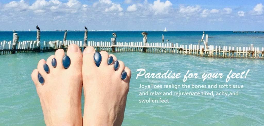 Toe Separators for Yoga & Foot Recovery - Soft Gel Spacers | Small Blue, 1 Pair, Reusable & Washable