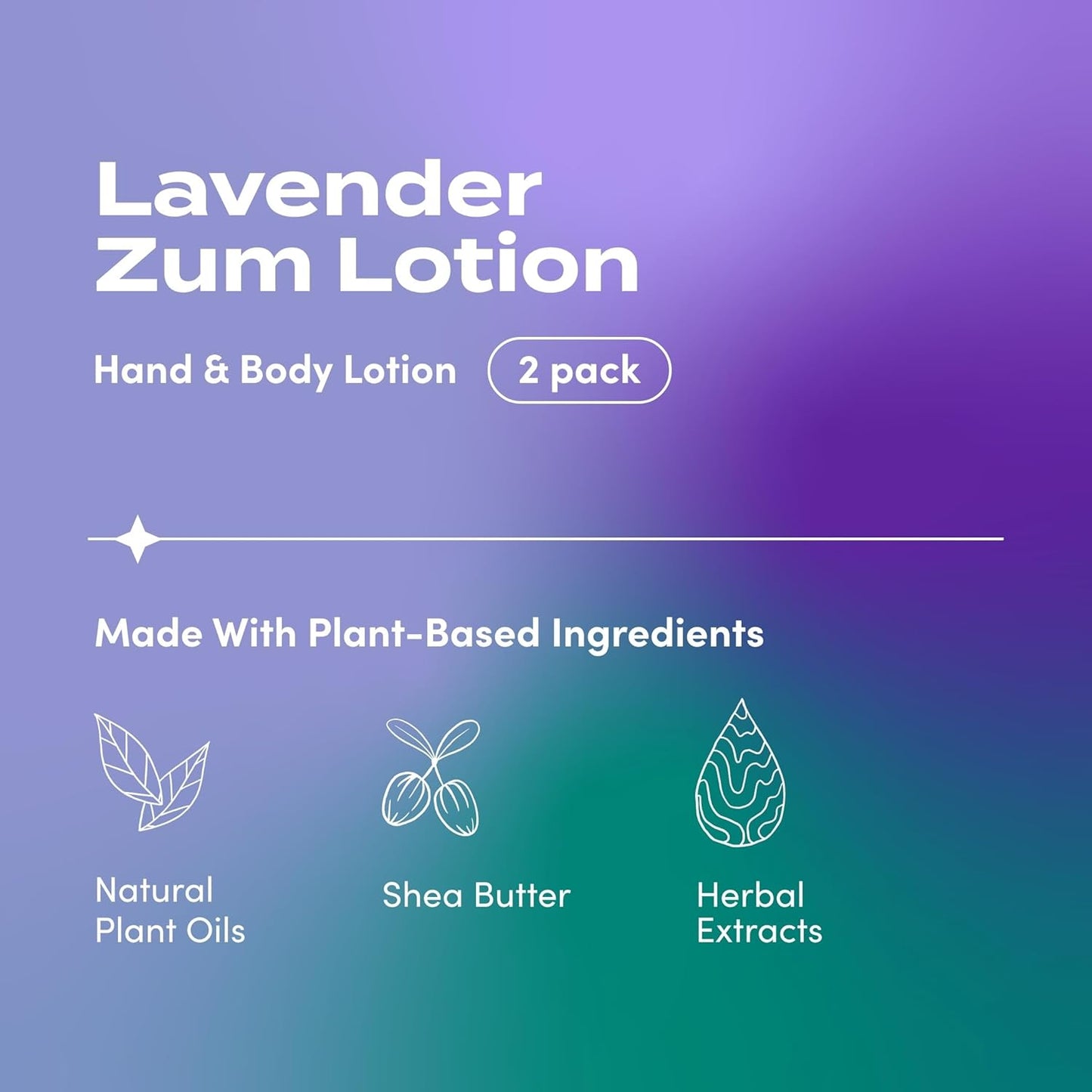 Indigo Wild Hand & Body Lotion - Natural Moisturizer with Shea Butter & Jojoba Oil - Lavender Scent | 6 fl oz (2 Pack)