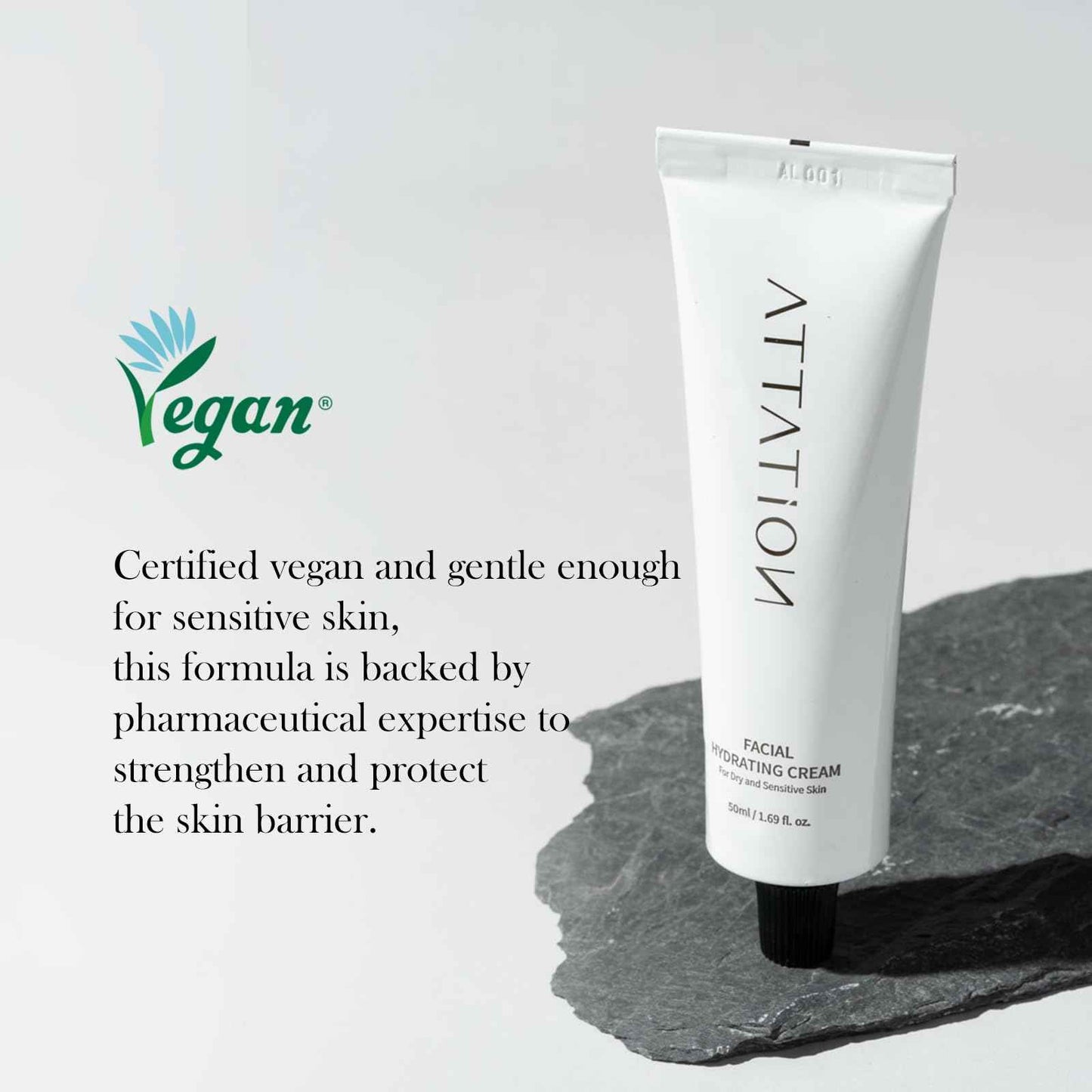 ATTATION Motherwort Multi Hydrating Cream, Facial Moisturizer Silicon Free For Dry and Sensitive Skin, Korean Skincare, Formulated with Niacinamide Panthenol Adenocin, Vegan 50ml / 1.69 fl. oz.