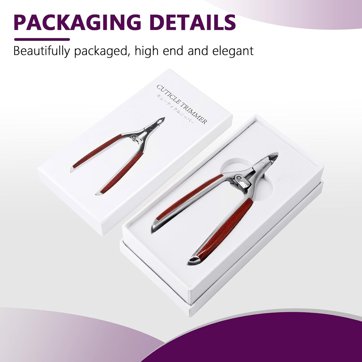 Professional Cuticle Trimmer - Extra Sharp Stainless Steel Nippers for Nail Art | 0.98 Inch Jaw