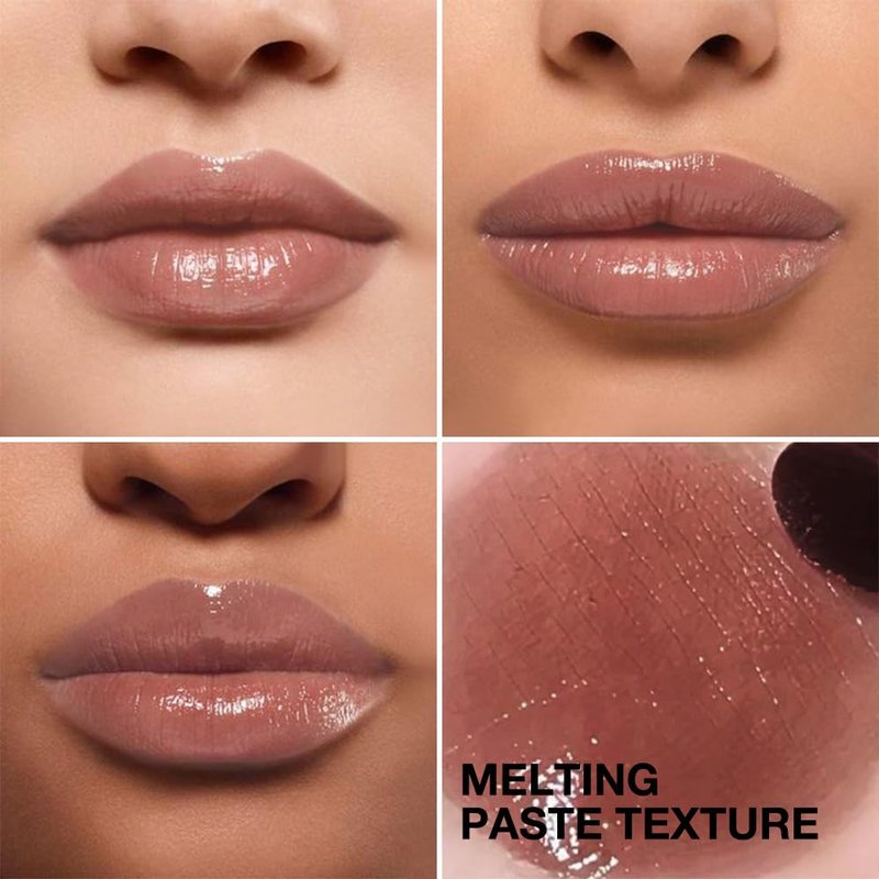 2Pcs Browm Honey Tinted Lip Stain Lip Balm Lip Gloss Lipstick, Sheer Hydrating Lip Stains Tint, Moisturizing Lip Color for All Skin Tones, Nourishing Lip Balm with a Hint of Natural Black Cherry