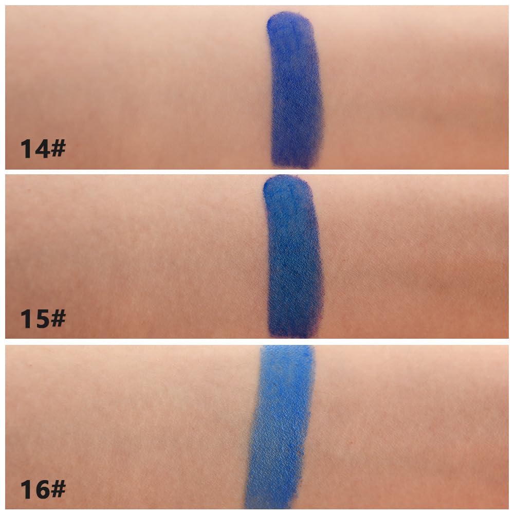Blue Matte Cream Lipstick Set - 3 Pcs Twist-Up Hydrating Lip Color | Long-Lasting Velvet Finish for Everyday & Parties