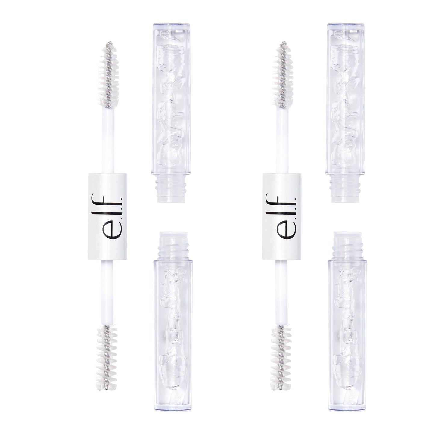 e.l.f. Clear Lash & Brow Mascara Gel, Dual-Sided Flexible Hold, Long-Lasting Clear Formula for Natural-Looking Brows & Defined Lashes