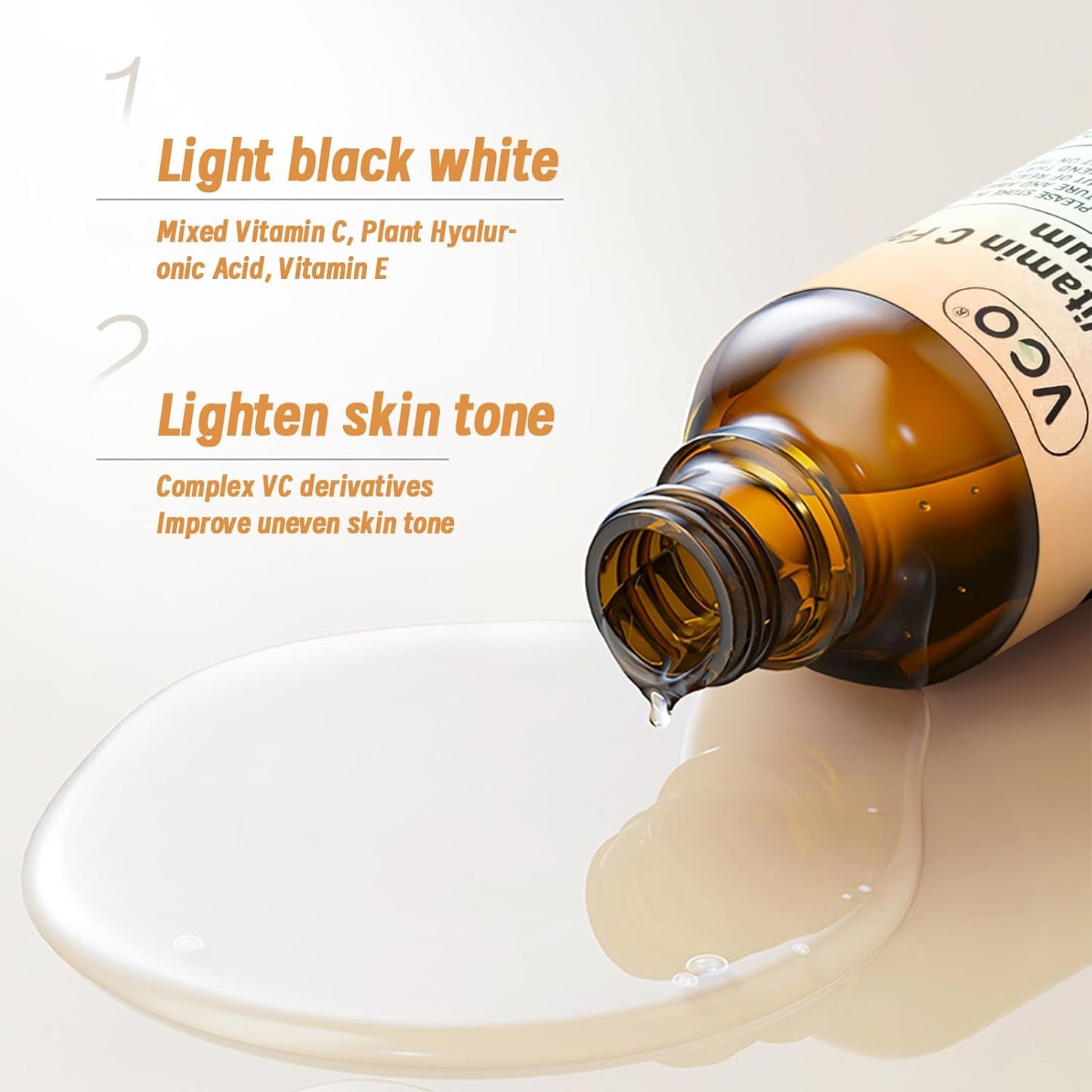 Vitamin C Serum for Face - Anti-Aging with Hyaluronic Acid & Vitamin E | Deep Hydration, 2.02oz / 60ml