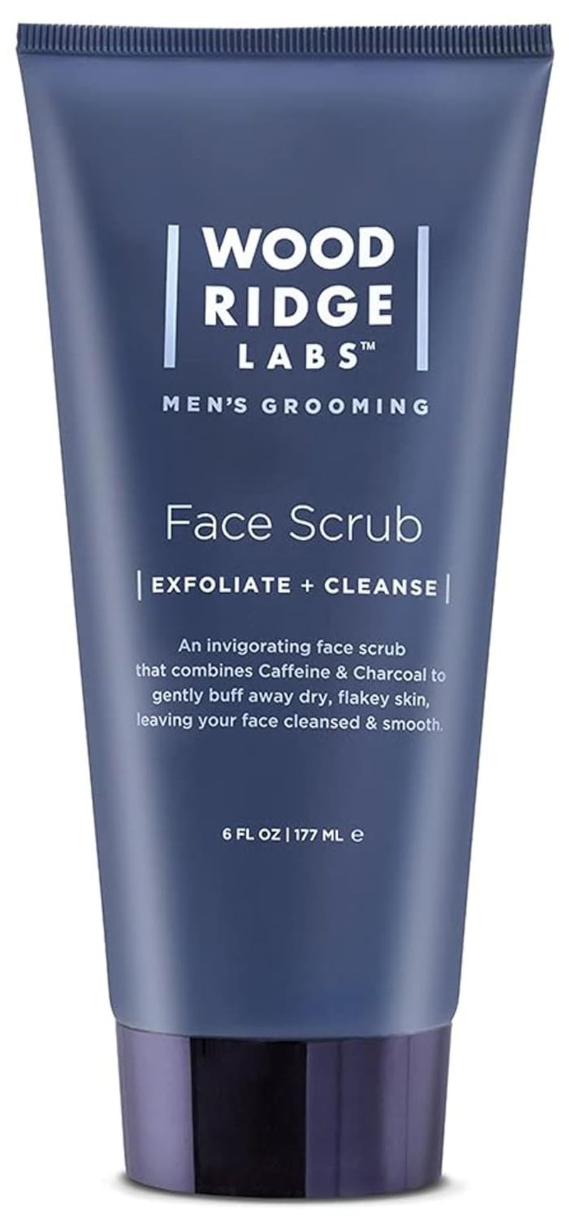 Men's Grooming Caffeine & Charcoal Daily Face Scrub - Exfoliate & Cleanse | Gentle for Sensitive Skin, Paraben-Free (6 oz)