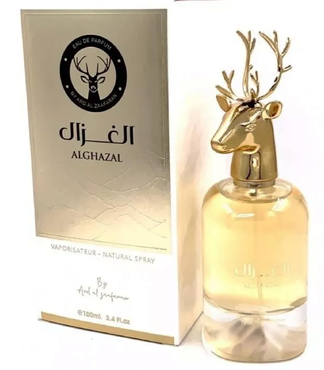 Ard Al Zaafaran Al Ghazal Eau de Parfum Spray for Men, 3.4 Ounce/100 ml