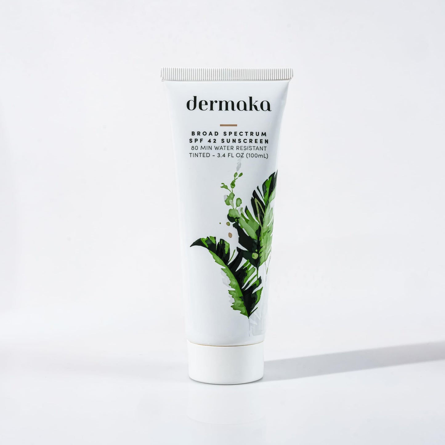 Dermaka Lightly Tinted Mineral Sunscreen SPF 42 – Anti-Aging Face Moisturizer with Zinc Oxide & Aloe Vera – Water Resistant, Non-Greasy & Reef Safe for Sensitive Skin – 3.4 oz