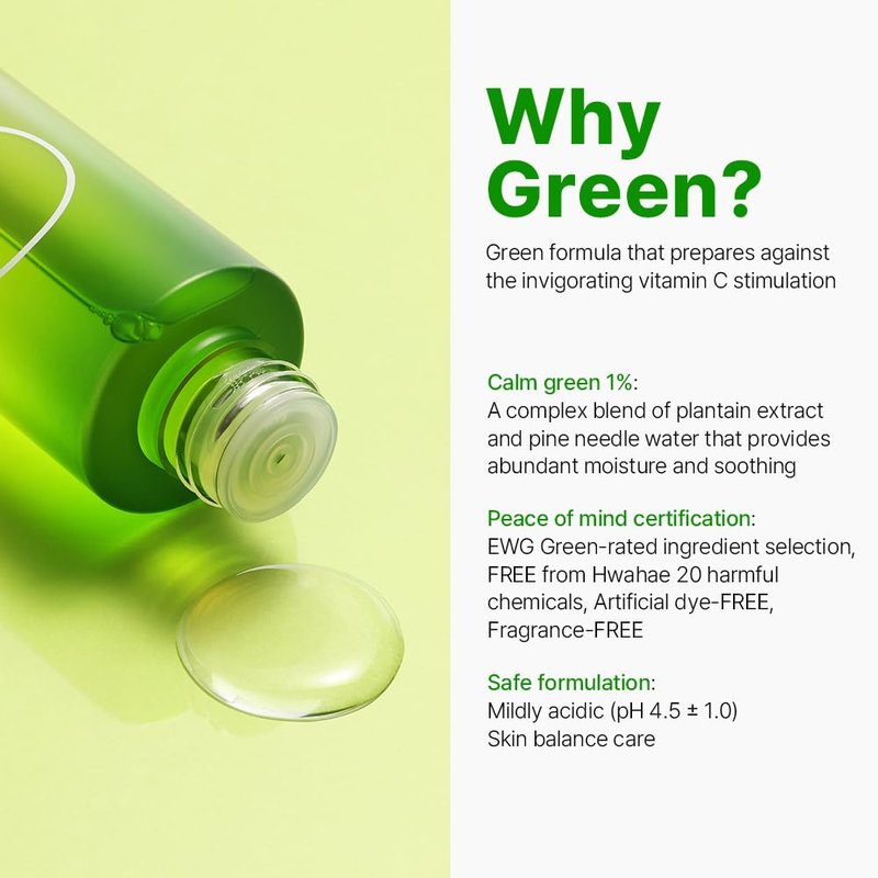 Ariul Green Vitamin C Balancing Toner - Gentle Exfoliation & Skin Balancing with 15% Kakadu-C Complex | 150ml / 5.07 fl. oz