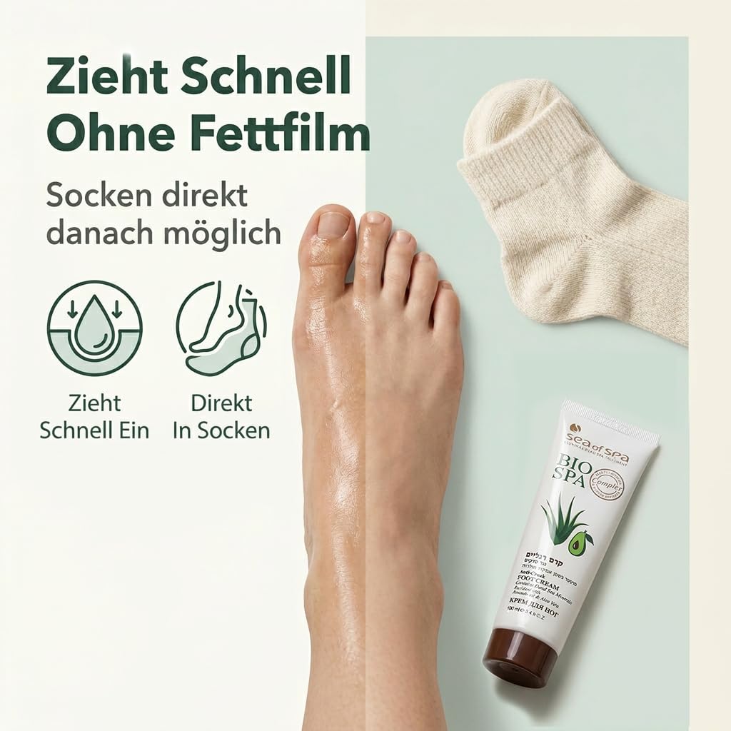 Dead Sea Foot Cream - Nourishing Moisturizer for Soft, Smooth Feet | 4.2 oz