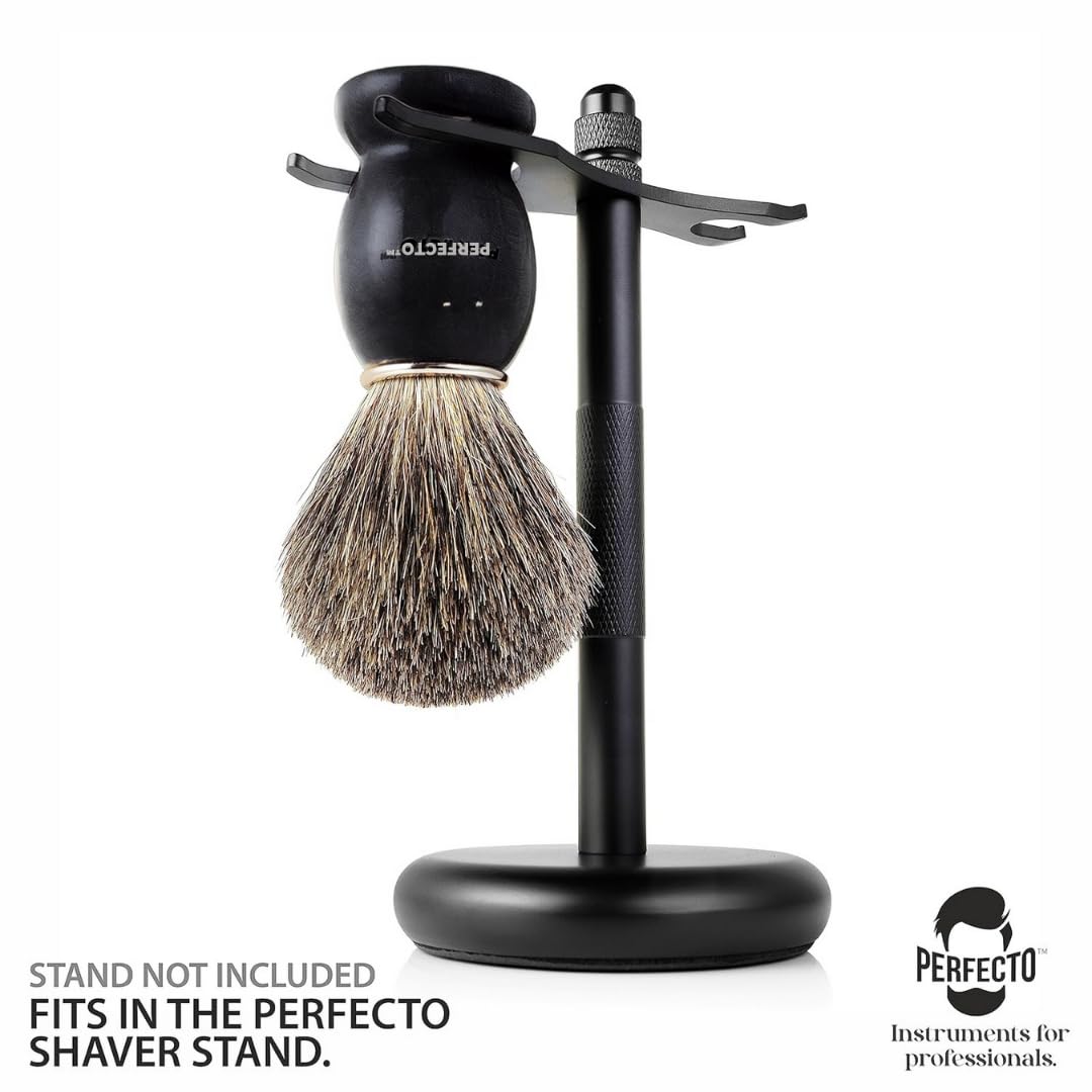 Shaving Brush for Men - Perfecto Synthetic Bristles for Ultimate Wet Shave | Barbershop Quality Accessory