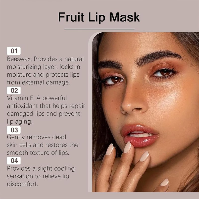 8 PCS Bee Lip Balm Pot, Fruit Moisturizing Propolis Lip Mask, Lip Mask Overnight Moisturizing Lip Balm Hydrating Prevention Dry and Crack Lip Scrubs Exfoliator Lip Wrinkle Care Products
