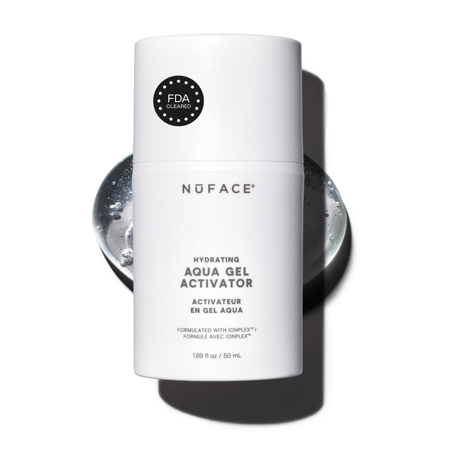 NuFACE IonPlex Aqua Gel Activator - The FDA-Approved Un-Dupeable Microcurrent Facial Device Conductive Gel for Face & Body Devices + Hyaluronic Acid & Glycerin 24-Hour Hydration, 1.69 oz