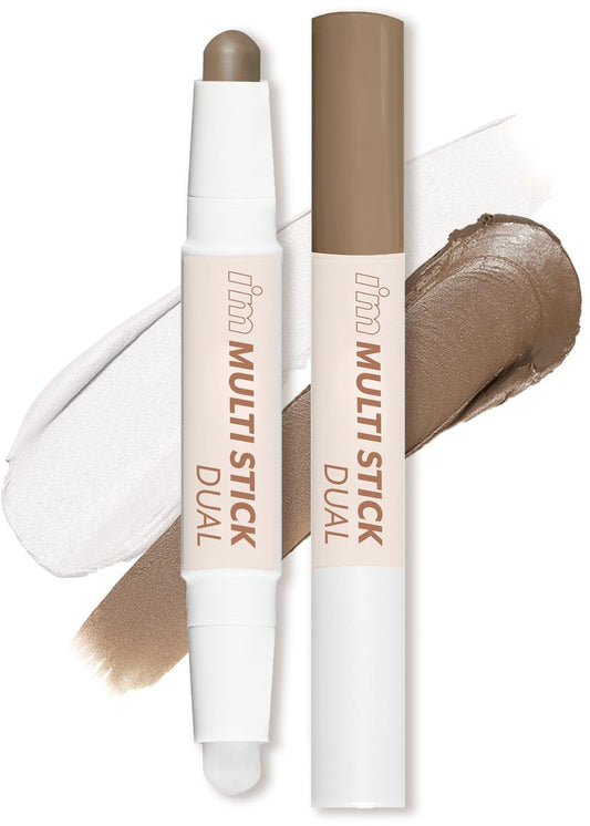 I'M MEME I'm Multi Stick Dual 002 Cool Contouring | Two Shade Shading and Highlighting Matte Finish | Suitable for Beginners Portable Size, Teen Girl Gifts, Gifts for Women, Beauty Gifts