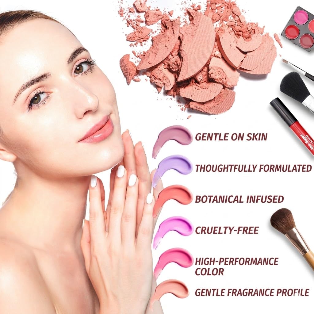 Hot Sugar All In One Makeup Set for Teenager Girls, Full Makeup Kit for Beginners Includes Eye Shadow Palette Blush Lip Gloss Lipstick Lip Pencil Eye Pencil Brush Mirror (Pink Heart)