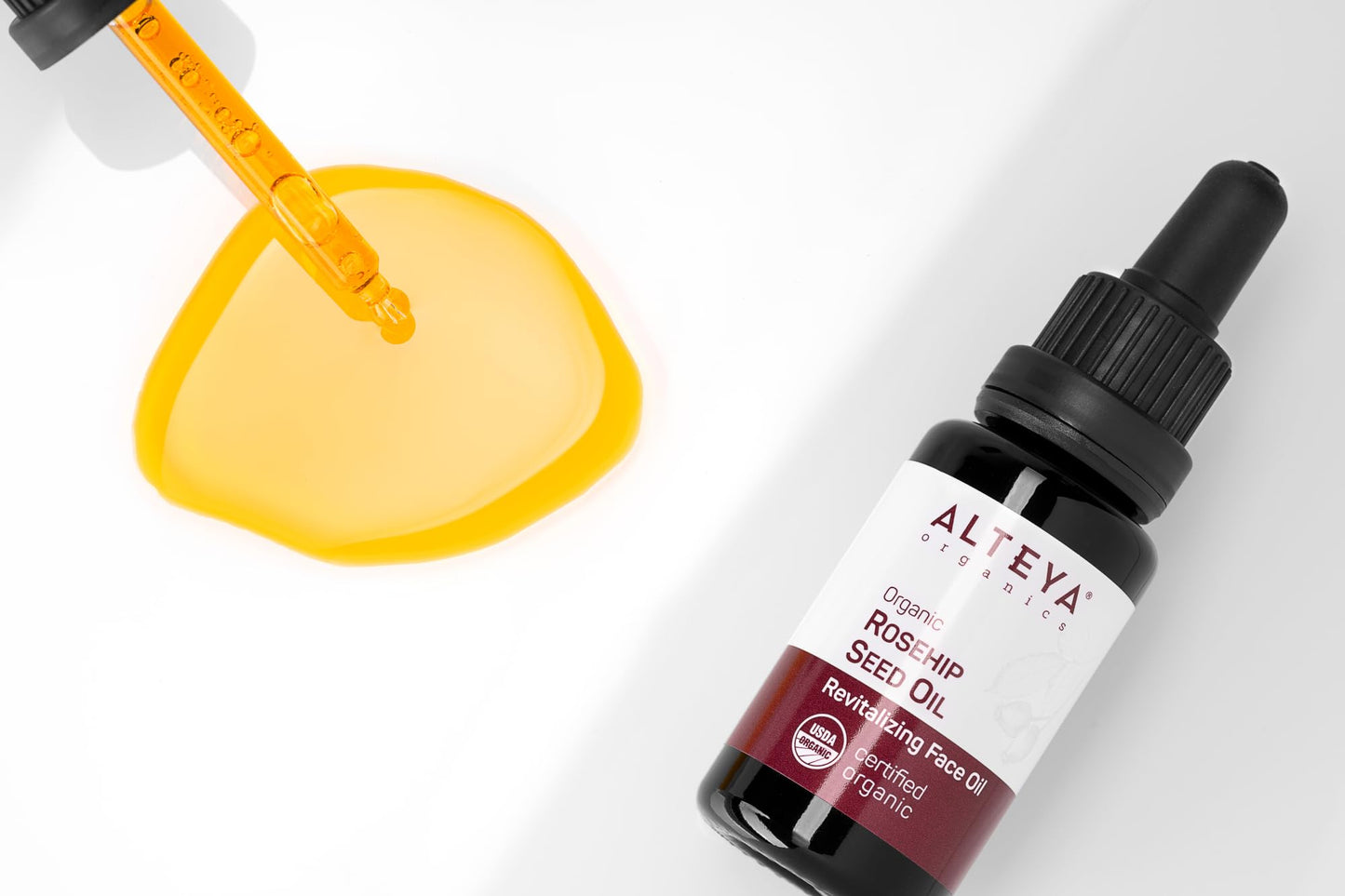 Alteya Rosehip Seed Oil USDA Certified Organic Face Oil, 2x1.7 Fl Oz Glass