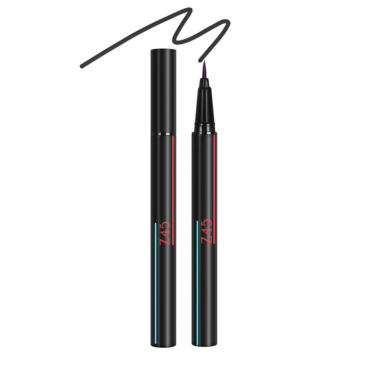 Z45 Black Eyeliner,Waterproof & Smudge Proof, Long Lasting Liquid Eyeliner, Quick Dry,Deep Matte Black, Professional Makeup LookWinged Cat Eye, Sharp Wing,Easy Wing, Beginner Eyeliner